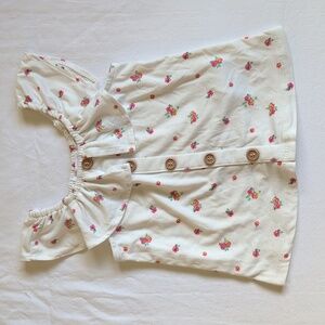 young hearts soft floral ruffle sleeve top size 4 girls